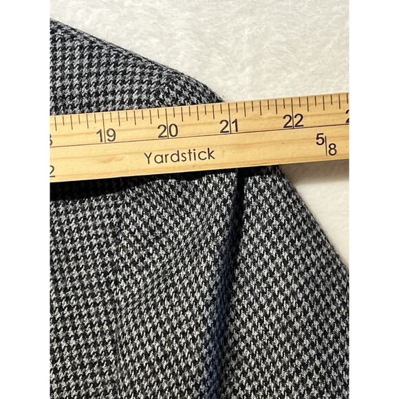 Jos A Bank 1905 48R Slim Gray Black Houndstooth Flannel Unstructured Blazer - Picture 11 of 16